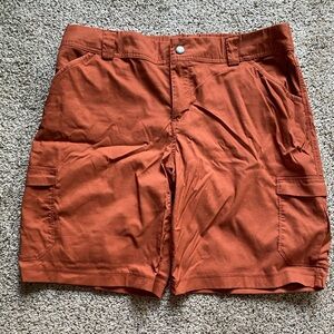 Duluth Trading Company Dry on the Fly 10” shorts. Color: burnt orange. Size: 16